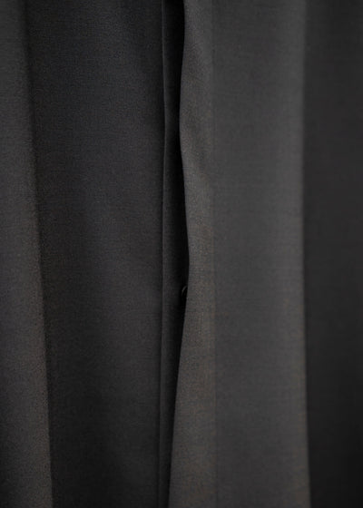 ZIIIN ""OSCAR"" HIGH NECK COLLAR SHIRT / DARK BROWN