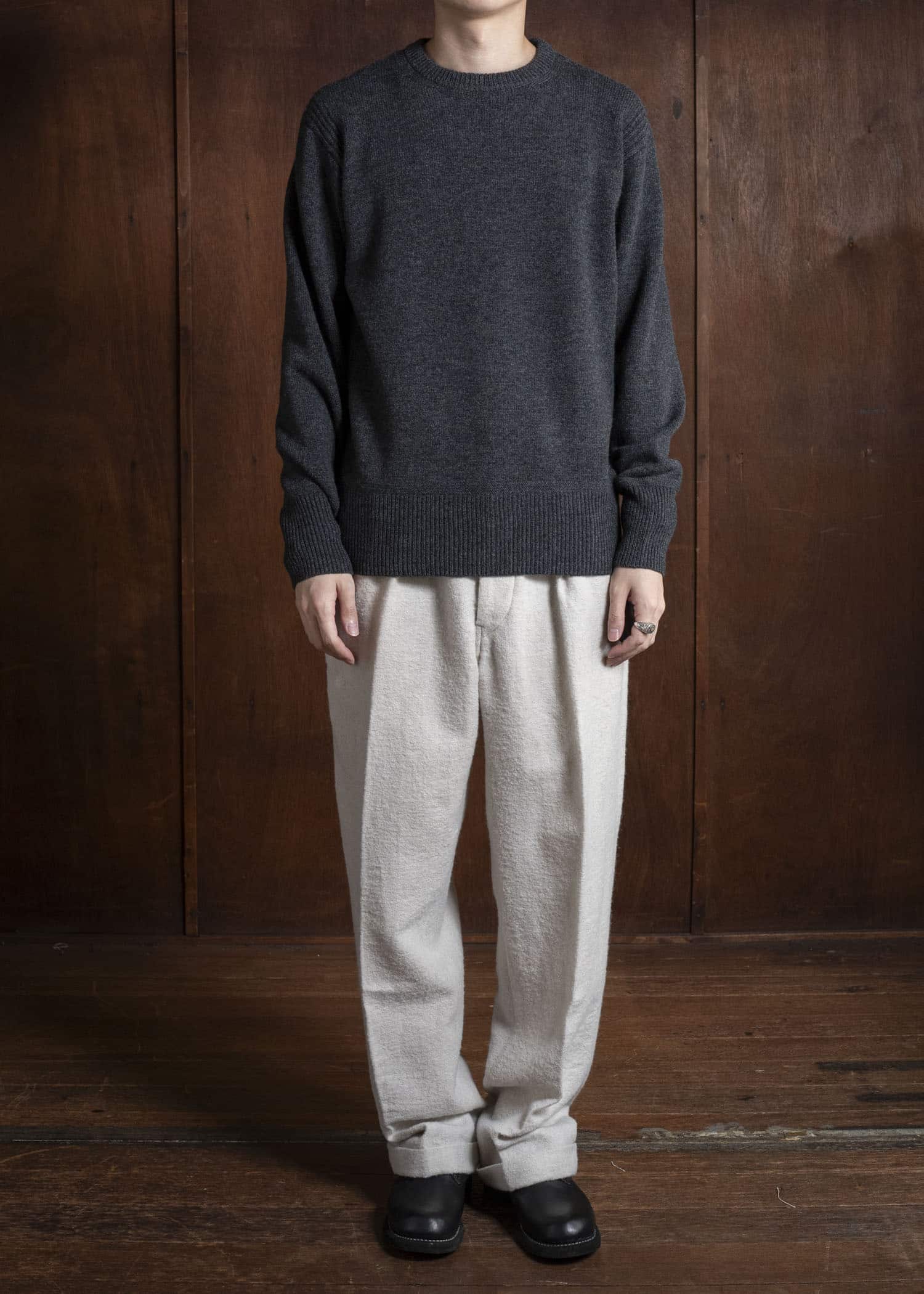 Taiga Takahashi Lot.507 Athletic Crewneck Sweater CHARCOAL