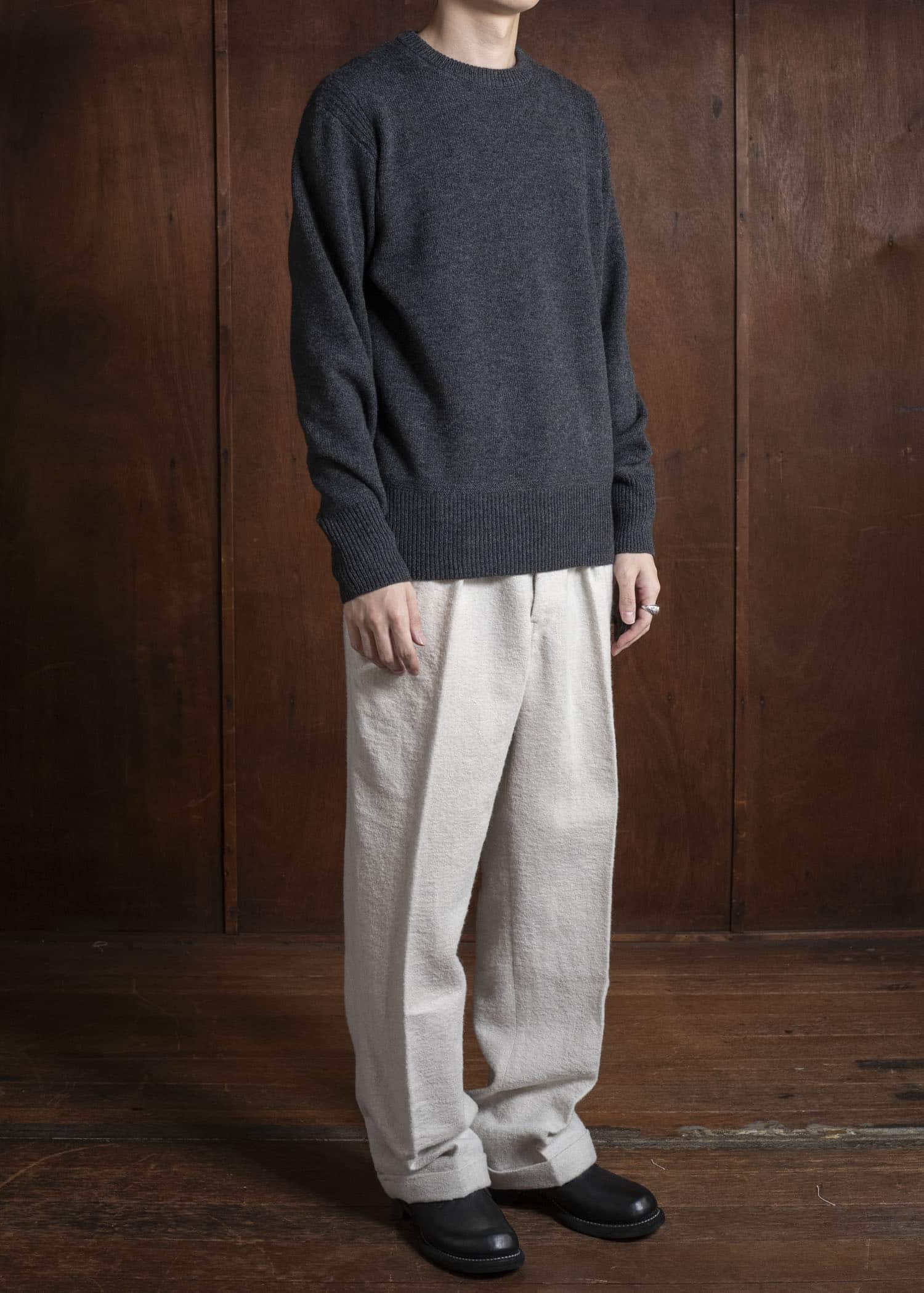 Taiga Takahashi Lot.507 Athletic Crewneck Sweater CHARCOAL