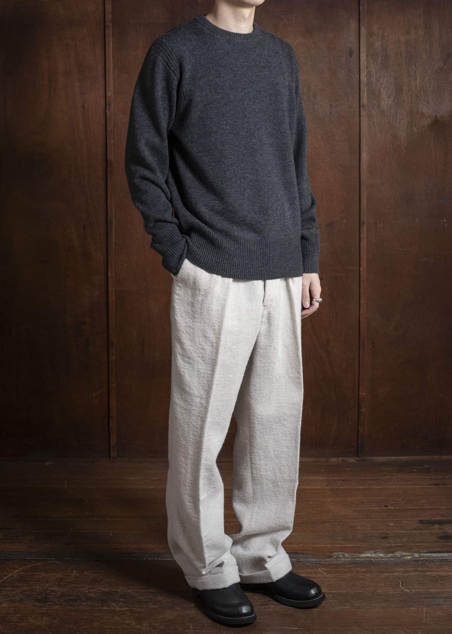 Taiga Takahashi Lot.507 Athletic Crewneck Sweater CHARCOAL