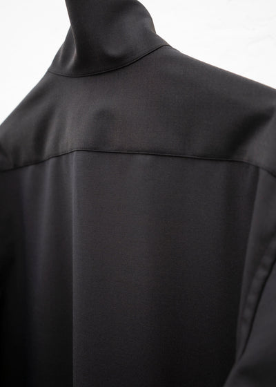 ZIIIN ""OSCAR"" HIGH NECK COLLAR SHIRT / DARK BROWN