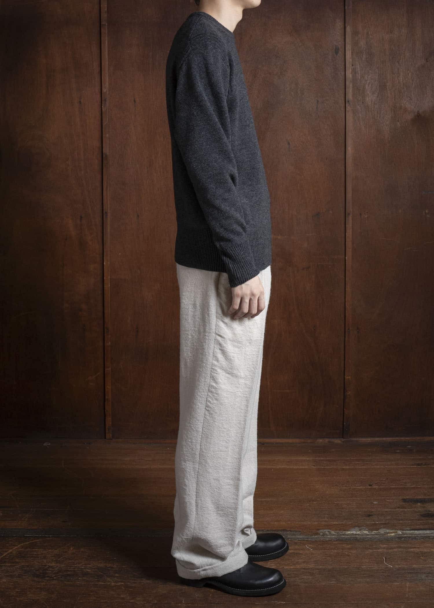 Taiga Takahashi Lot.507 Athletic Crewneck Sweater CHARCOAL