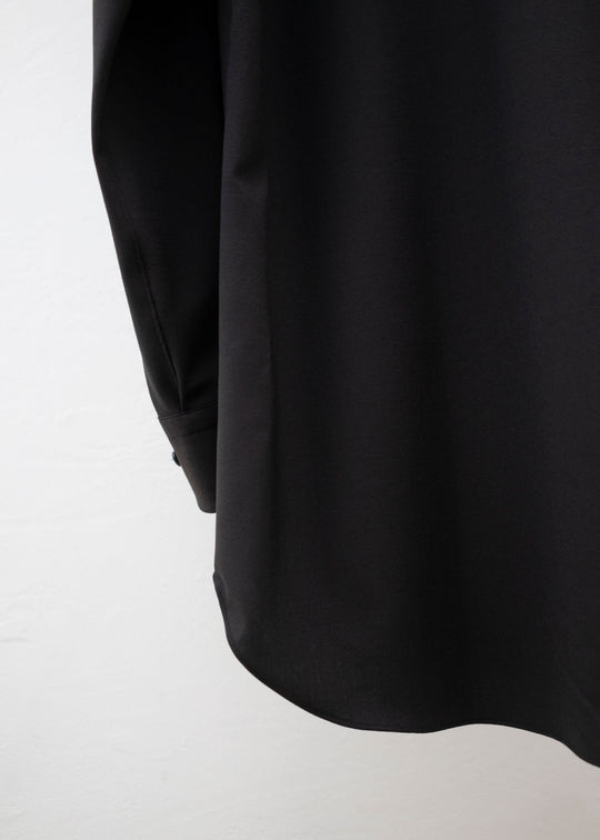 ZIIIN ""OSCAR"" HIGH NECK COLLAR SHIRT / DARK BROWN