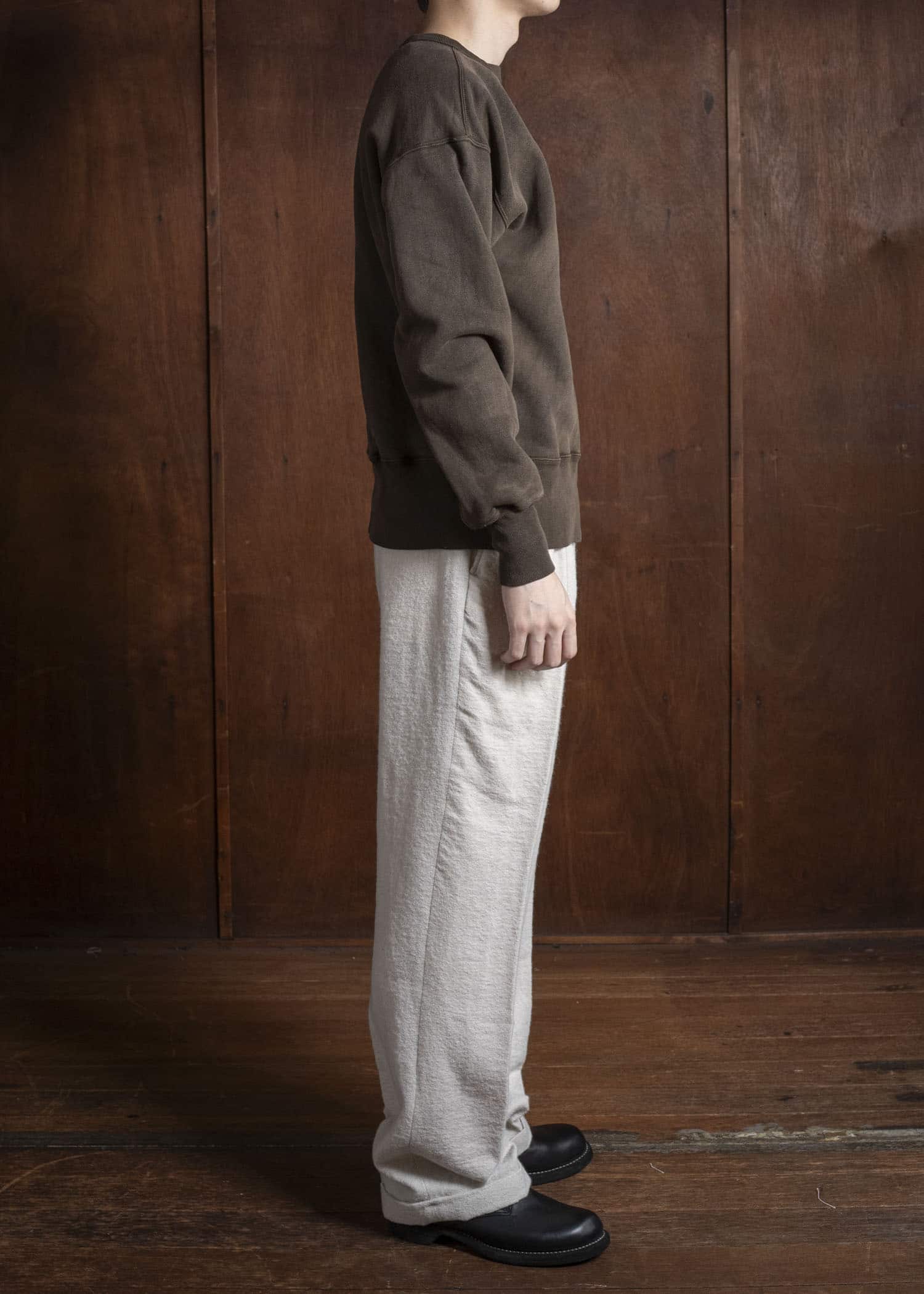 Taiga Takahashi Lot.603 Sweat Shirt MUD DYED BROWN