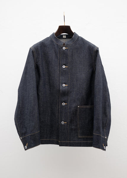 Taiga Takahashi LOT.706 STAND COLLAR DENIM JACKET RAW INDIGO