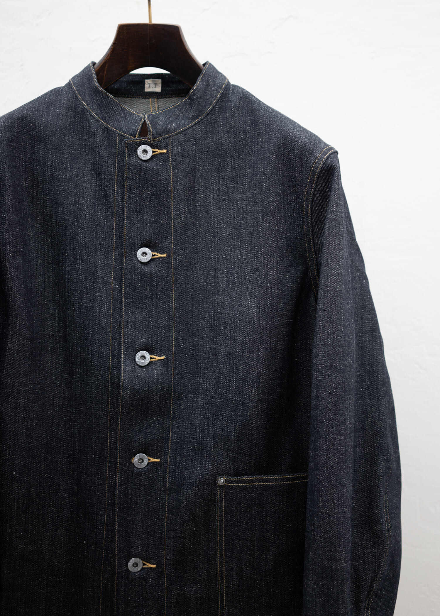 Taiga Takahashi LOT.706 STAND COLLAR DENIM JACKET RAW INDIGO