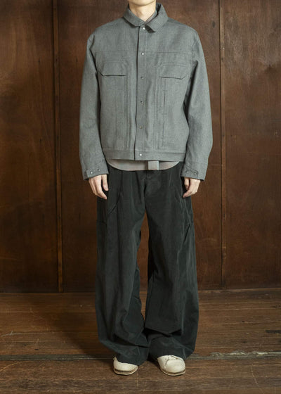 OPPOSE DUALITY OD1001JKT-26SS 6 Pocket Panel Denim Jacket Gray