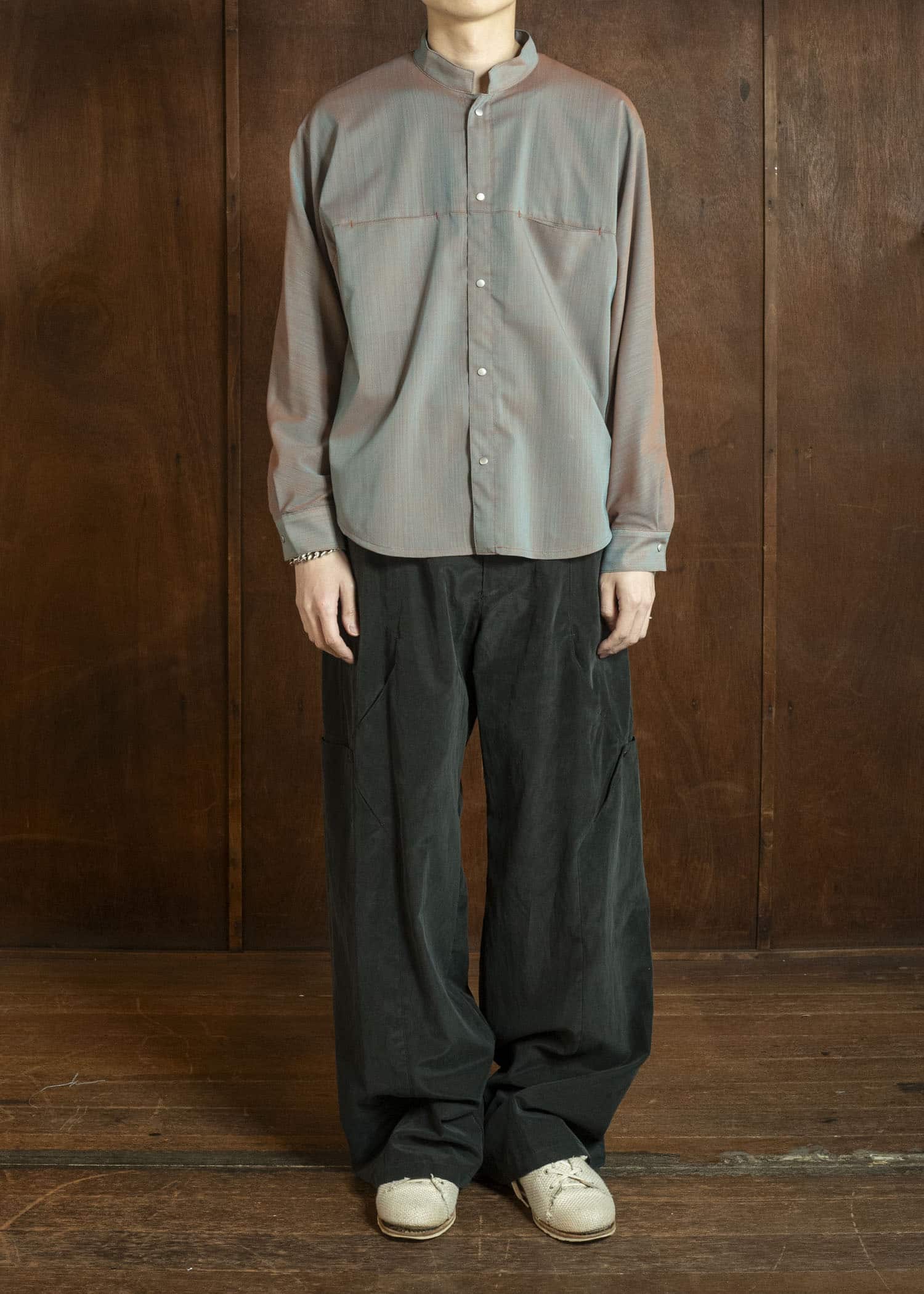 OPPOSE DUALITY OD2003SHT-26SS Chambrey Mackinaw Shirts Orange Gray