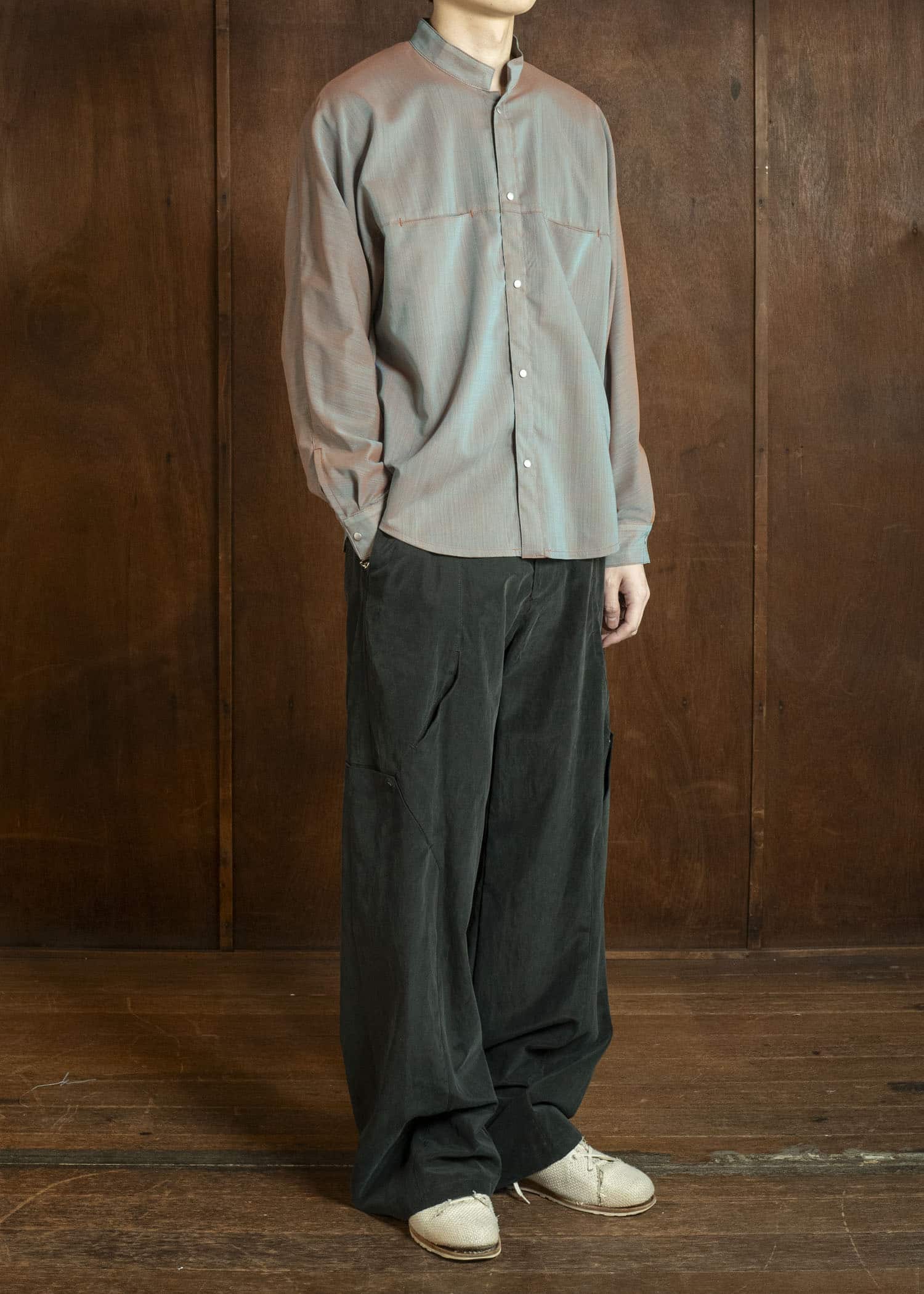 OPPOSE DUALITY OD2003SHT-26SS Chambrey Mackinaw Shirts Orange Gray