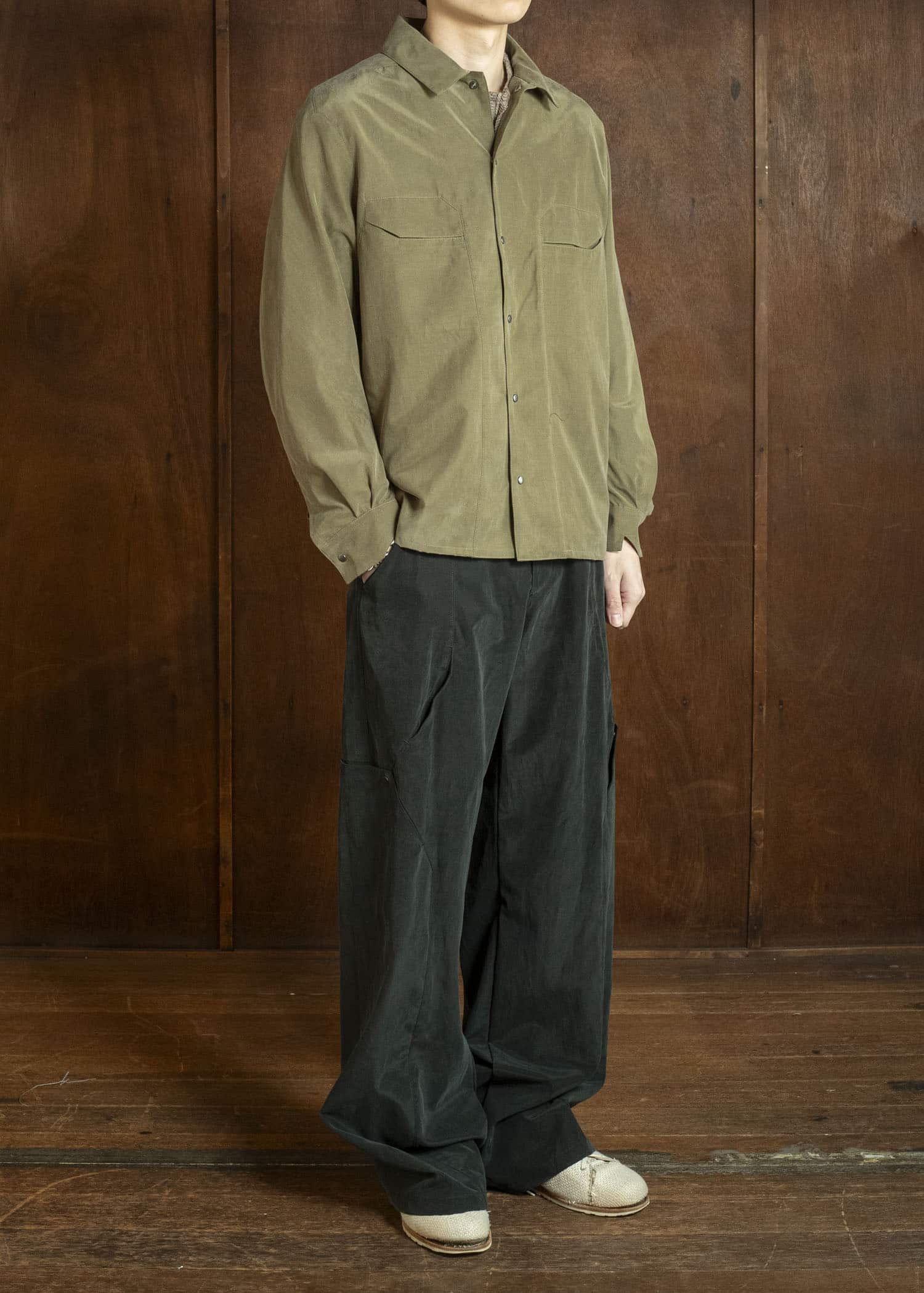 OPPOSE DUALITY OD2001SHT-26SS CXC Panel Shirts Dark Green