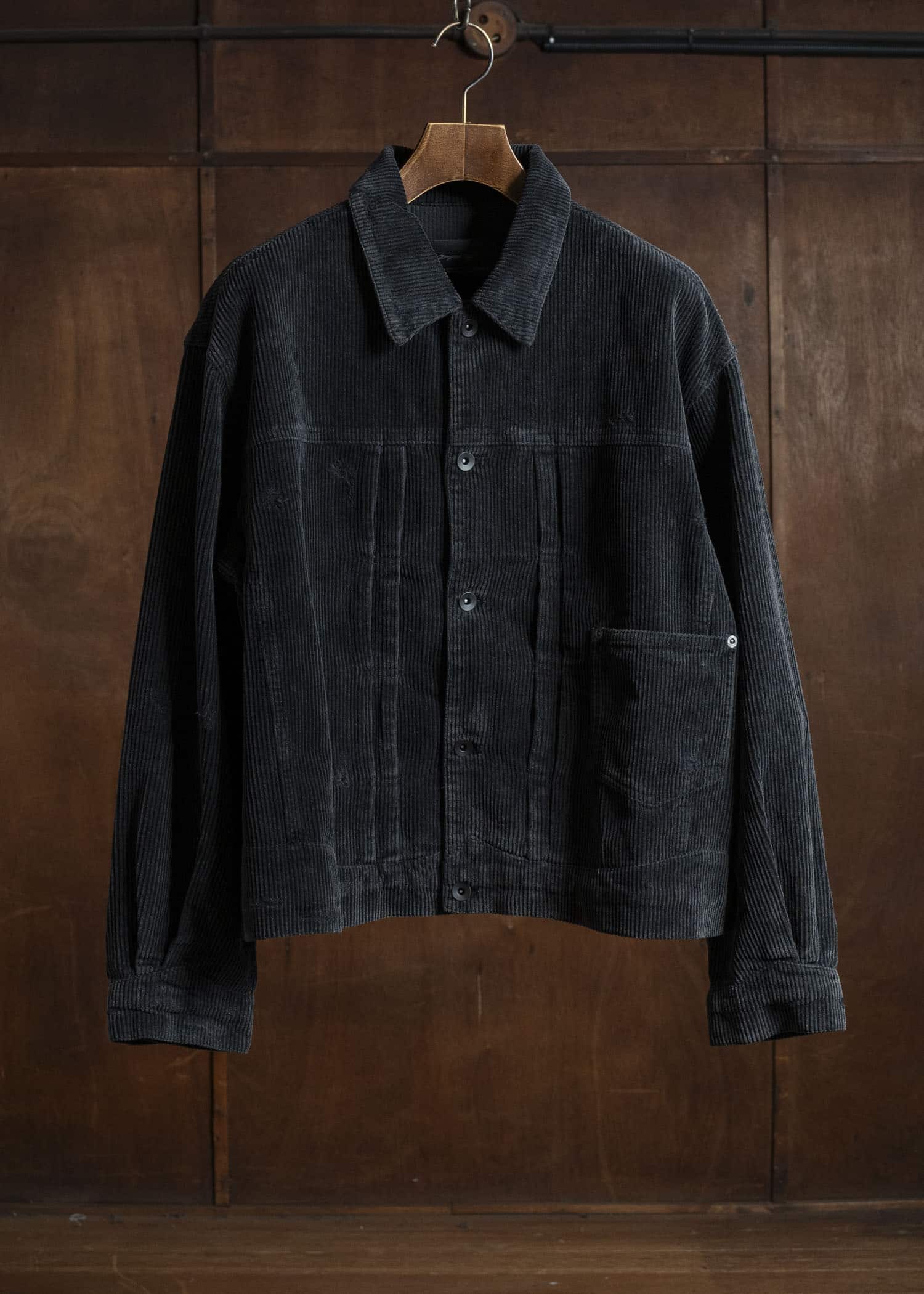 Professor.E AGED CORDUROY JKT AGED BLACK 25FW-PE-JKT-08