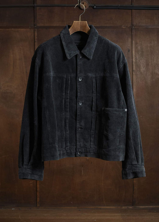 Professor.E AGED CORDUROY JKT AGED BLACK 25FW-PE-JKT-08