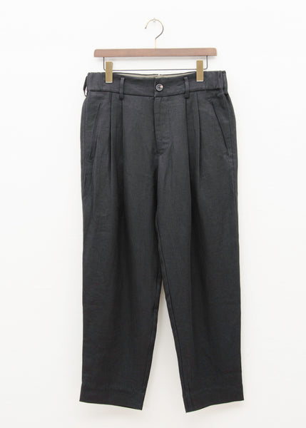 ZIGGY CHEN FRONT PLEAT LONG TROUSERS