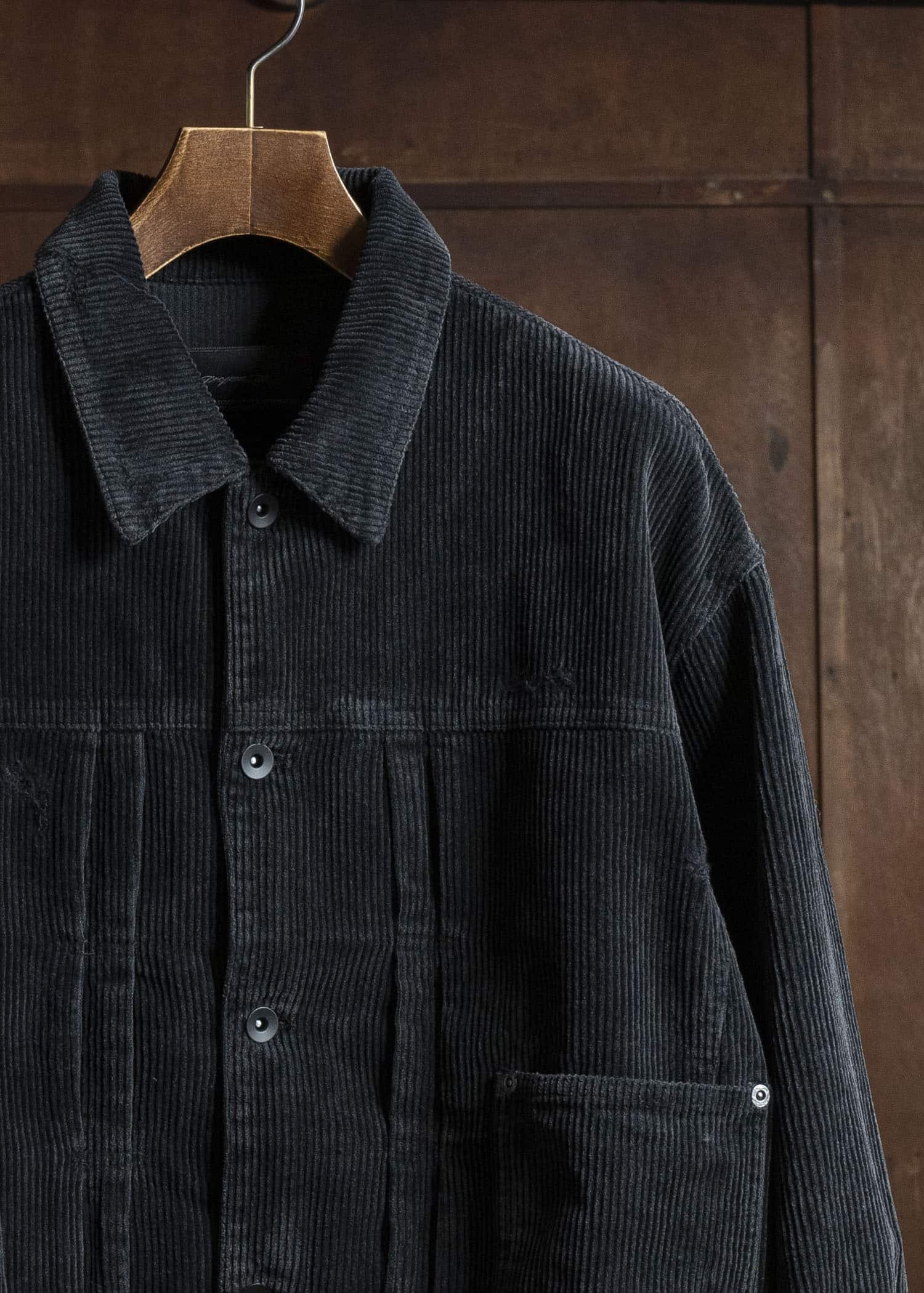 Professor.E AGED CORDUROY JKT AGED BLACK 25FW-PE-JKT-08