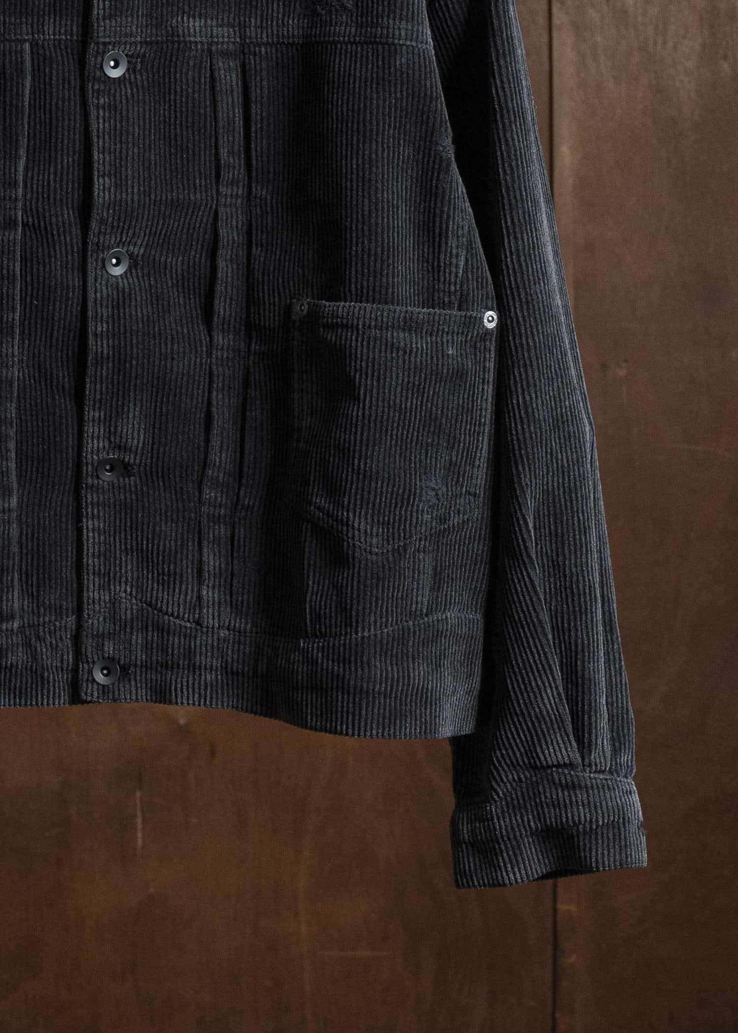 Professor.E AGED CORDUROY JKT AGED BLACK 25FW-PE-JKT-08