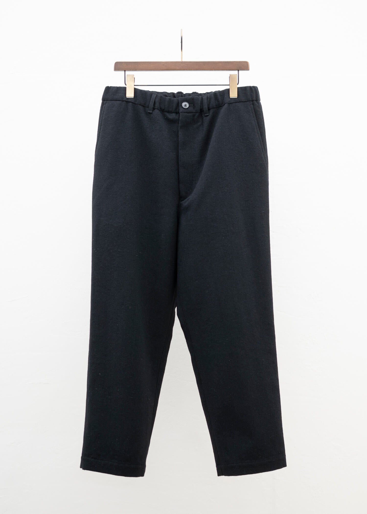 YOKO SAKAMOTO TWEED TAPERED PANTS / BLACK