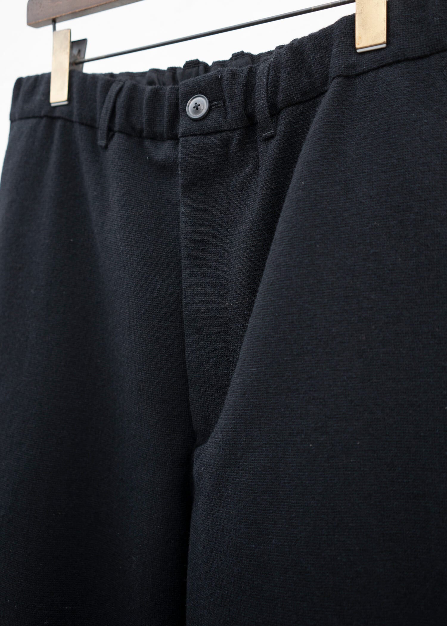 YOKO SAKAMOTO TWEED TAPERED PANTS / BLACK