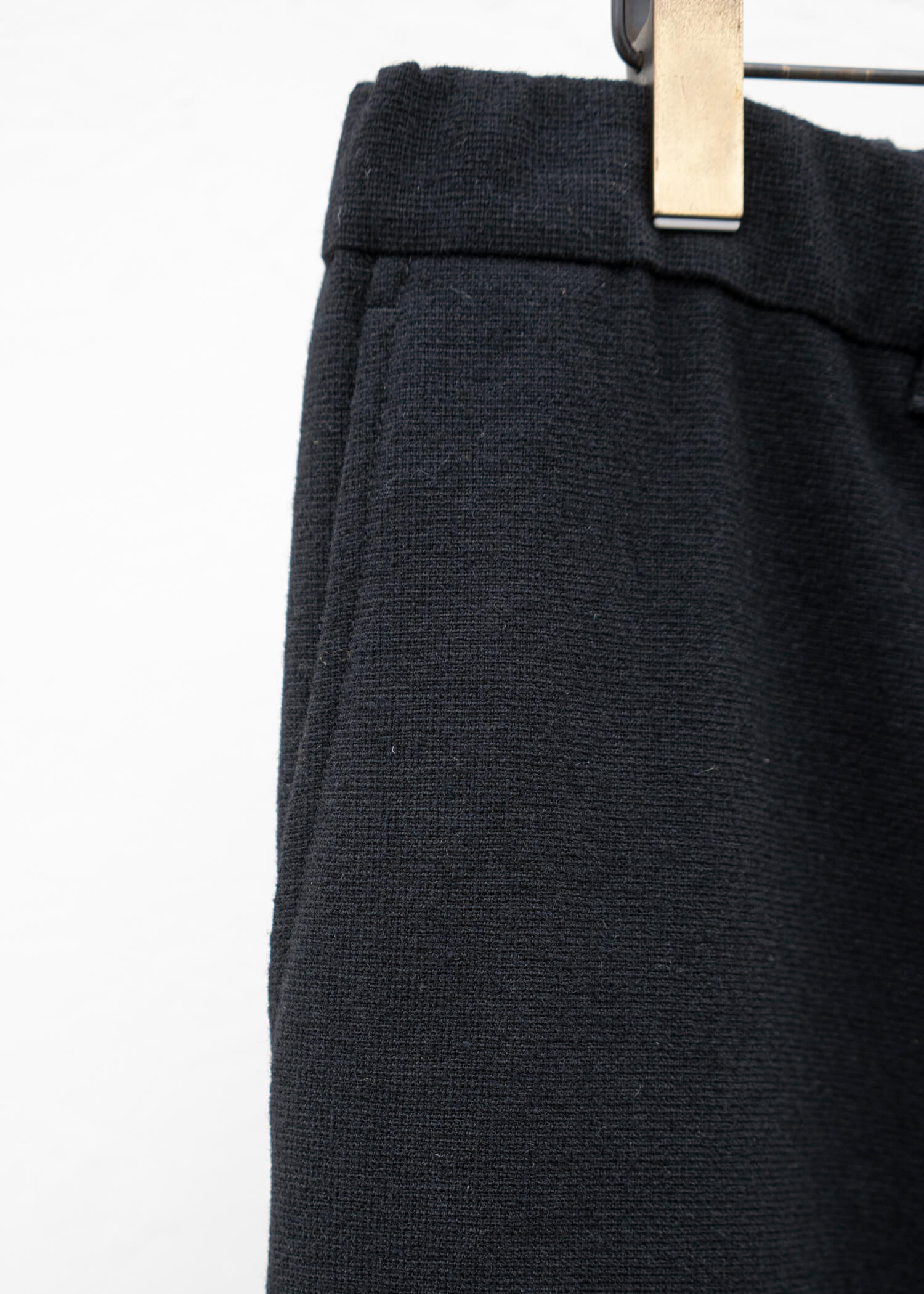 YOKO SAKAMOTO TWEED TAPERED PANTS / BLACK