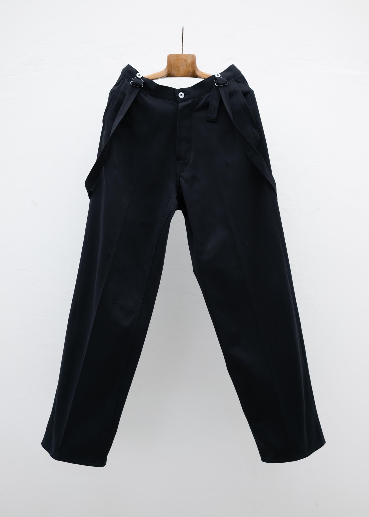 Taiga Takahashi LOT .208 CINCH-BACKED TROUSERS BLACK