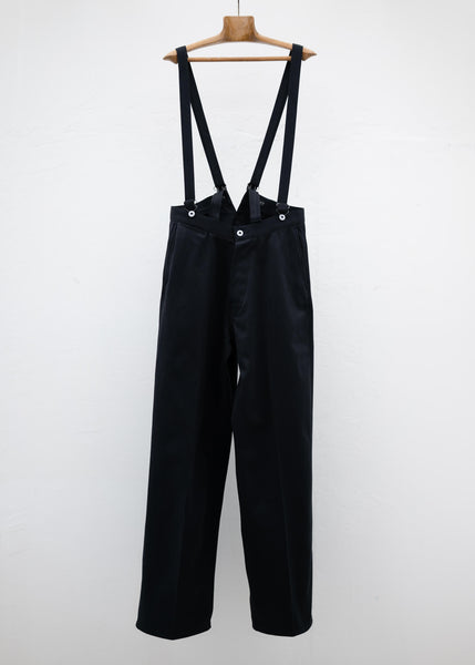 Taiga Takahashi LOT .208 CINCH-BACKED TROUSERS BLACK