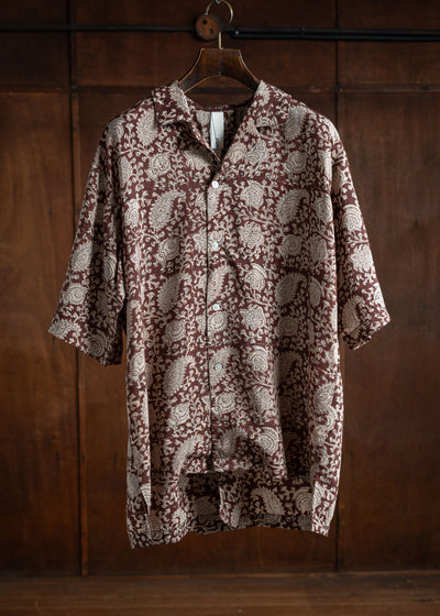 Edwina Horl METABOLISCHES HEMD  deep red - ecru patterned