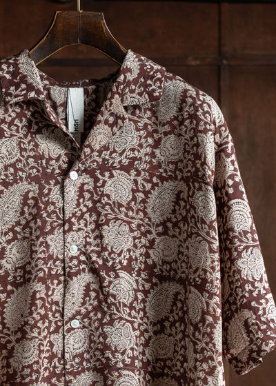 Edwina Horl METABOLISCHES HEMD  deep red - ecru patterned