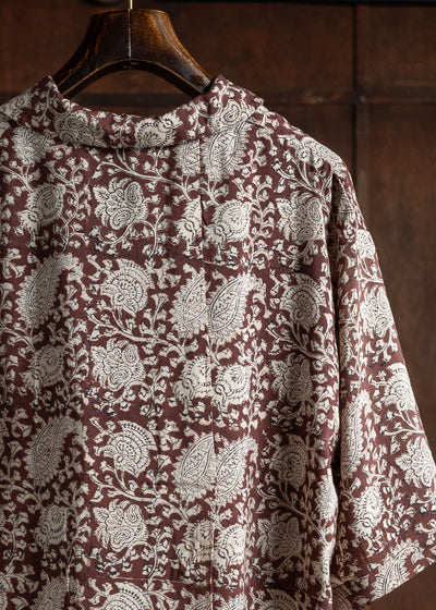 Edwina Horl METABOLISCHES HEMD  deep red - ecru patterned