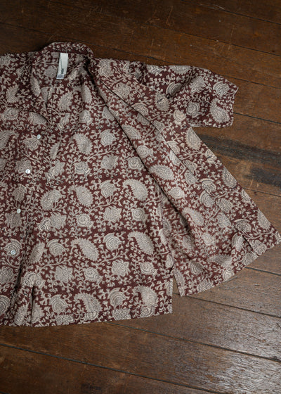 Edwina Horl METABOLISCHES HEMD  deep red - ecru patterned