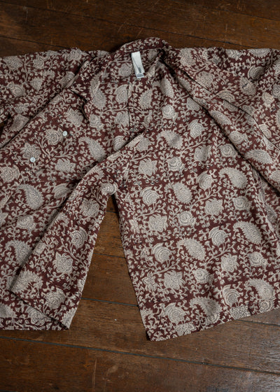 Edwina Horl METABOLISCHES HEMD  deep red - ecru patterned