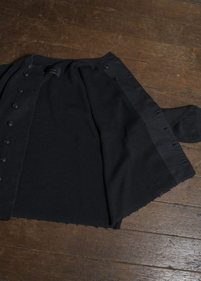 Professor.E DOUBLED BREASTED AGED KNIT BLACK 25FW-PE-KT-02