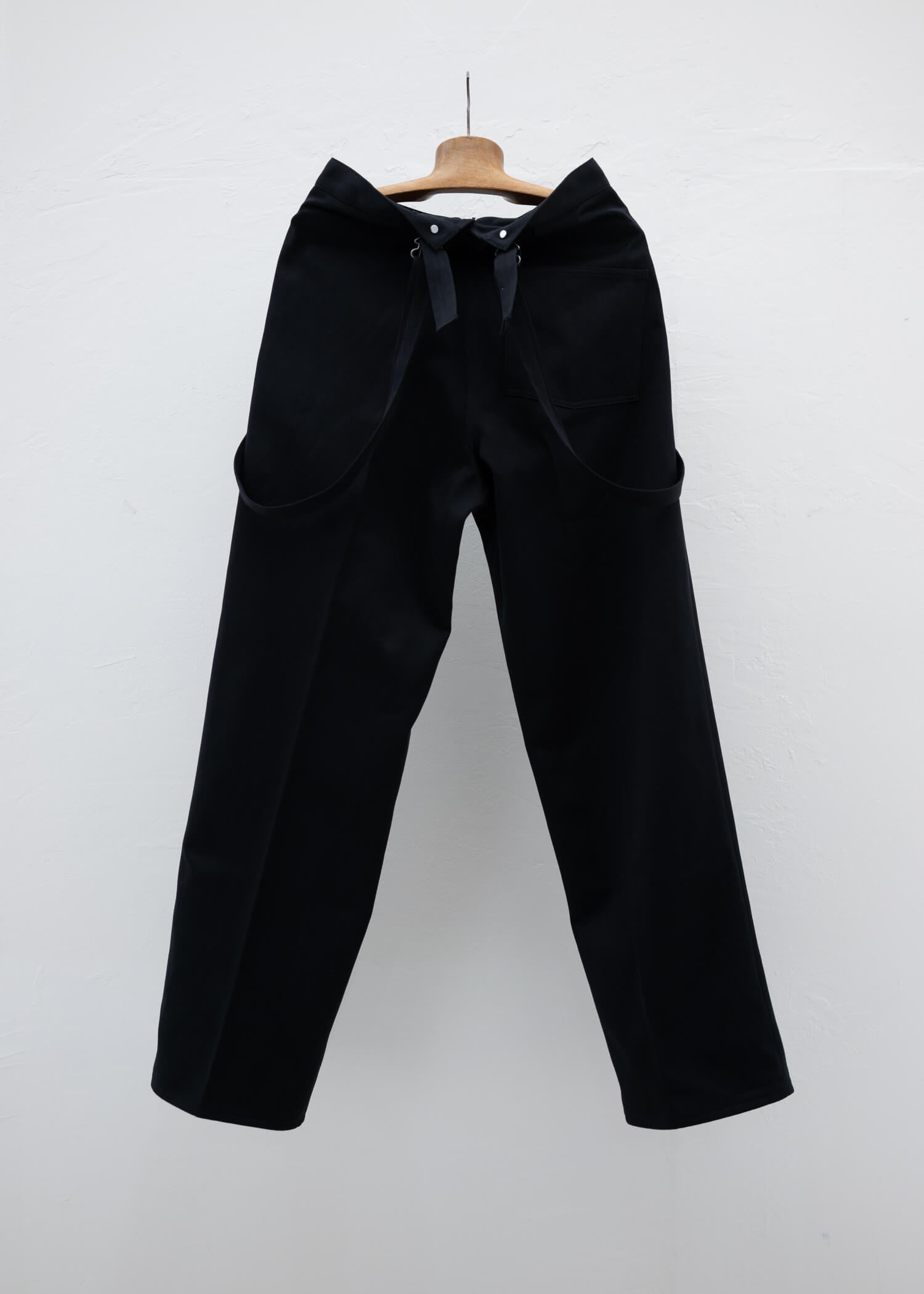 Taiga Takahashi LOT .208 CINCH-BACKED TROUSERS BLACK