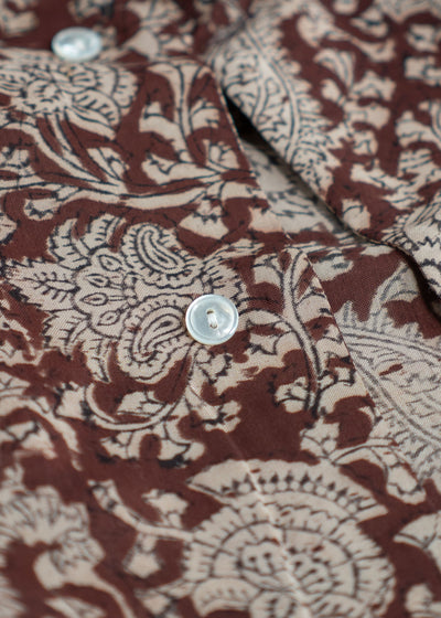 Edwina Horl METABOLISCHES HEMD  deep red - ecru patterned