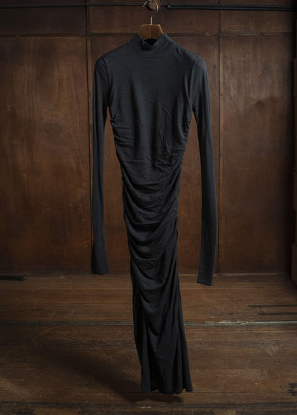 Professor.E GATHERED KNIT DRESS BLACK 25FW-WN-KT-04