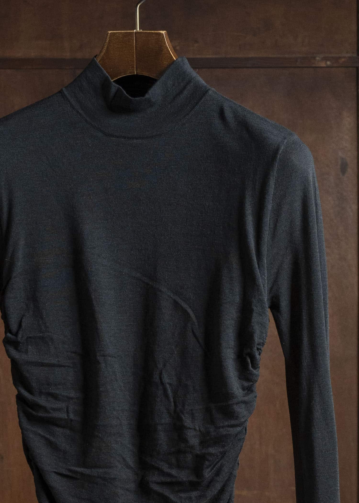 Professor.E GATHERED KNIT DRESS BLACK 25FW-WN-KT-04