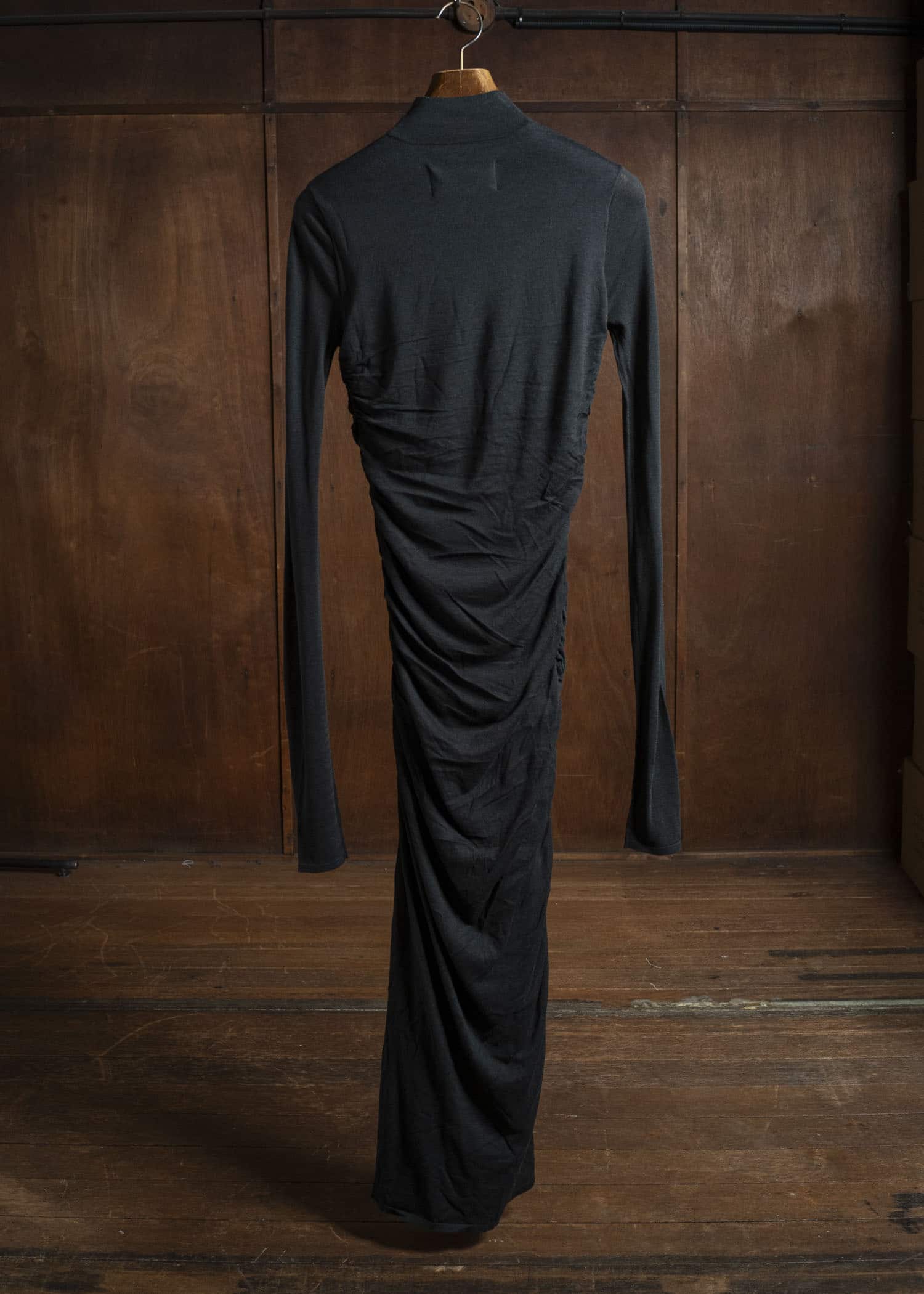 Professor.E GATHERED KNIT DRESS BLACK 25FW-WN-KT-04