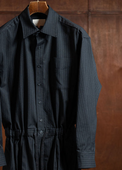 YOKO SAKAMOTO Brushed Wool Jump Suit Stripe YS-24AW-39-Stripe