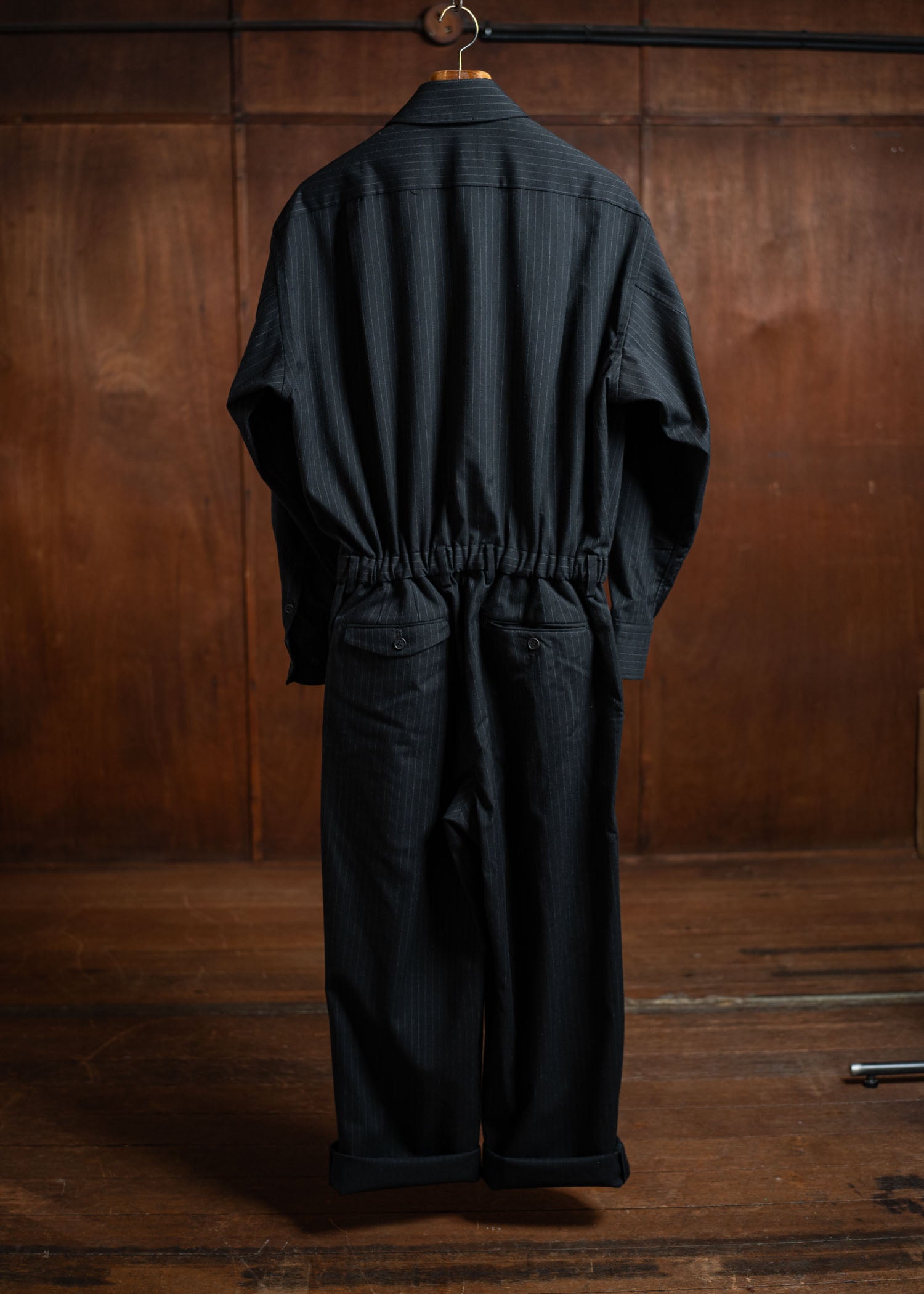 YOKO SAKAMOTO Brushed Wool Jump Suit Stripe YS-24AW-39-Stripe