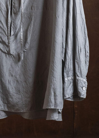 amachi. Kashmir Silk Shirt AY18S-1055-26SS Silver Gray