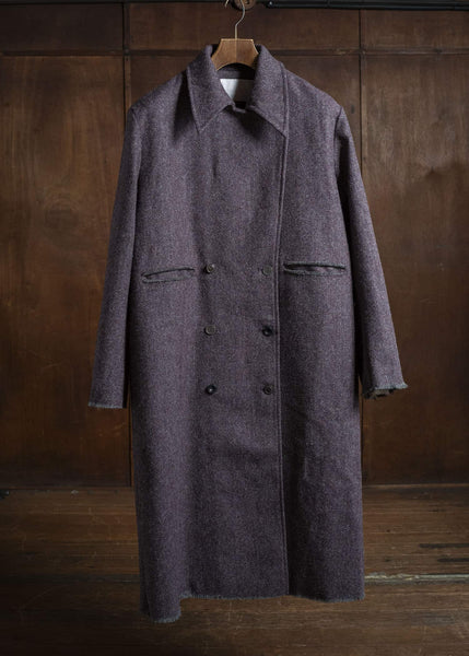 Professor.E WOOL COAT BURGUNDY 25FW-WN-FM-09