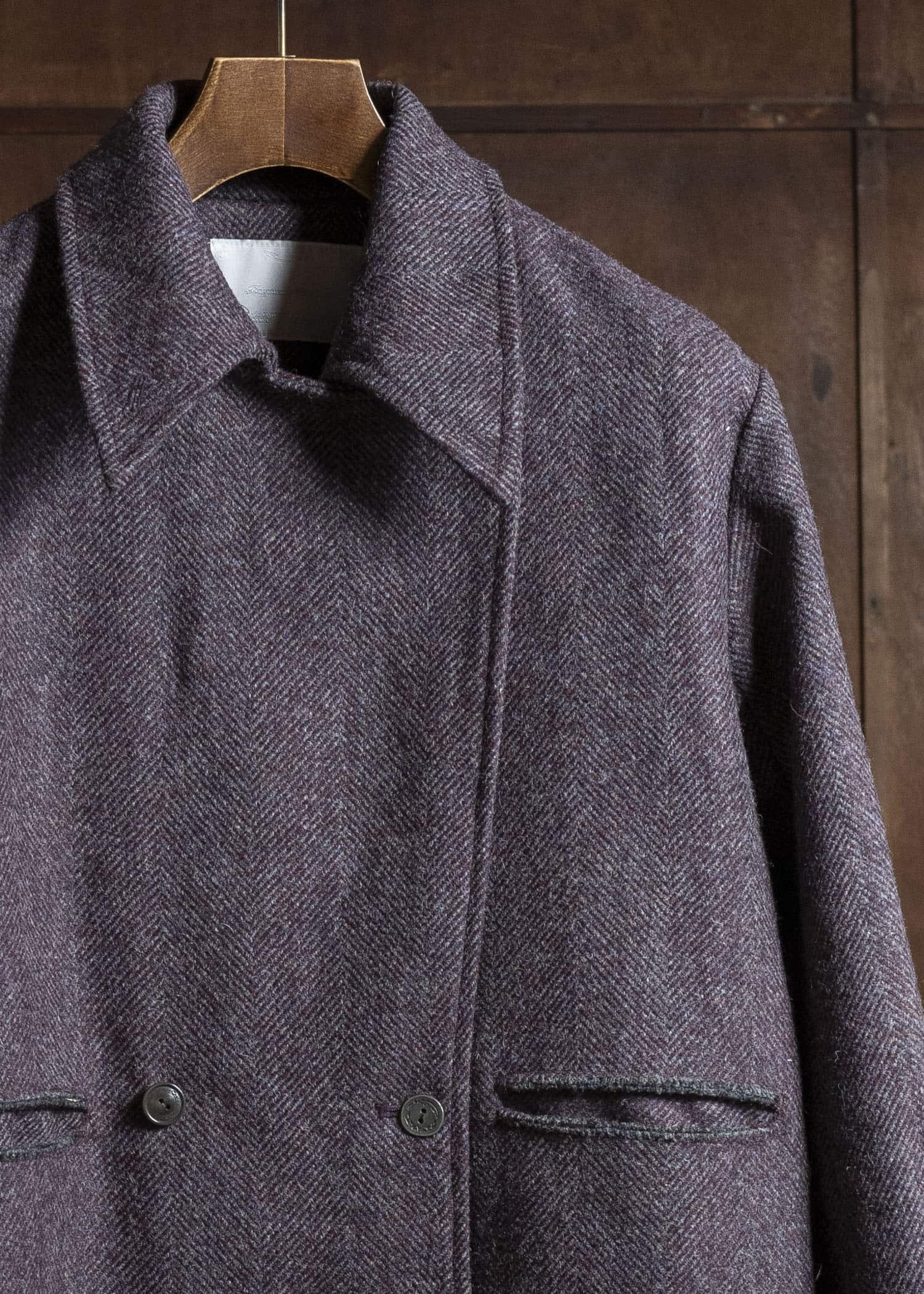 Professor.E WOOL COAT BURGUNDY 25FW-WN-FM-09