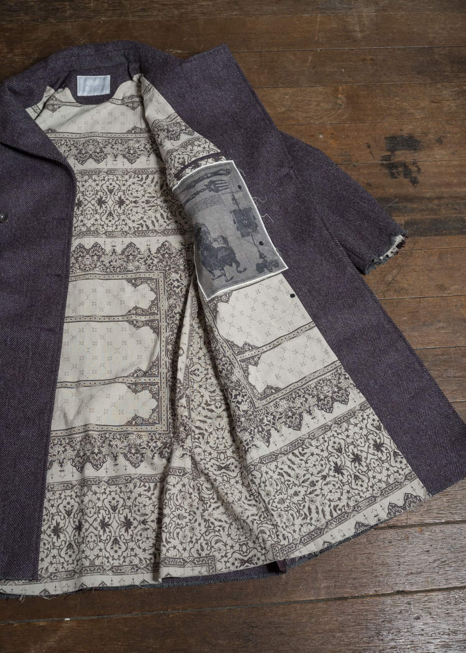 Professor.E WOOL COAT BURGUNDY 25FW-WN-FM-09