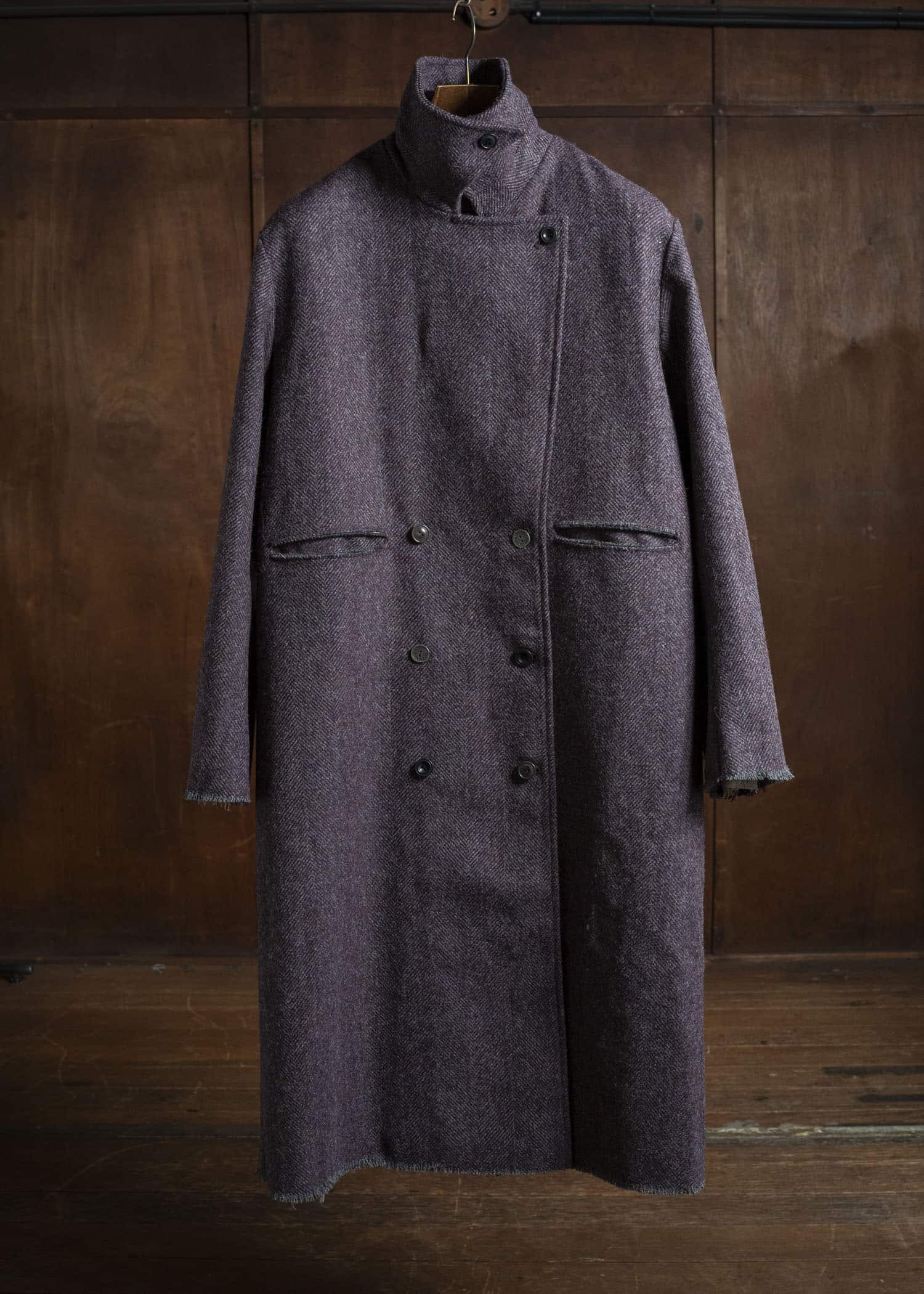 Professor.E WOOL COAT BURGUNDY 25FW-WN-FM-09