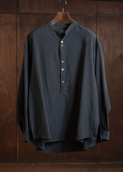 amachi. Jewelry Buttons Shirt［ Silver button ］ AY18S-1081-Deep Green Gray Deep Green Gray