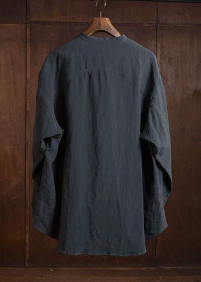 amachi. Jewelry Buttons Shirt［ Silver button ］ AY18S-1081-Deep Green Gray Deep Green Gray