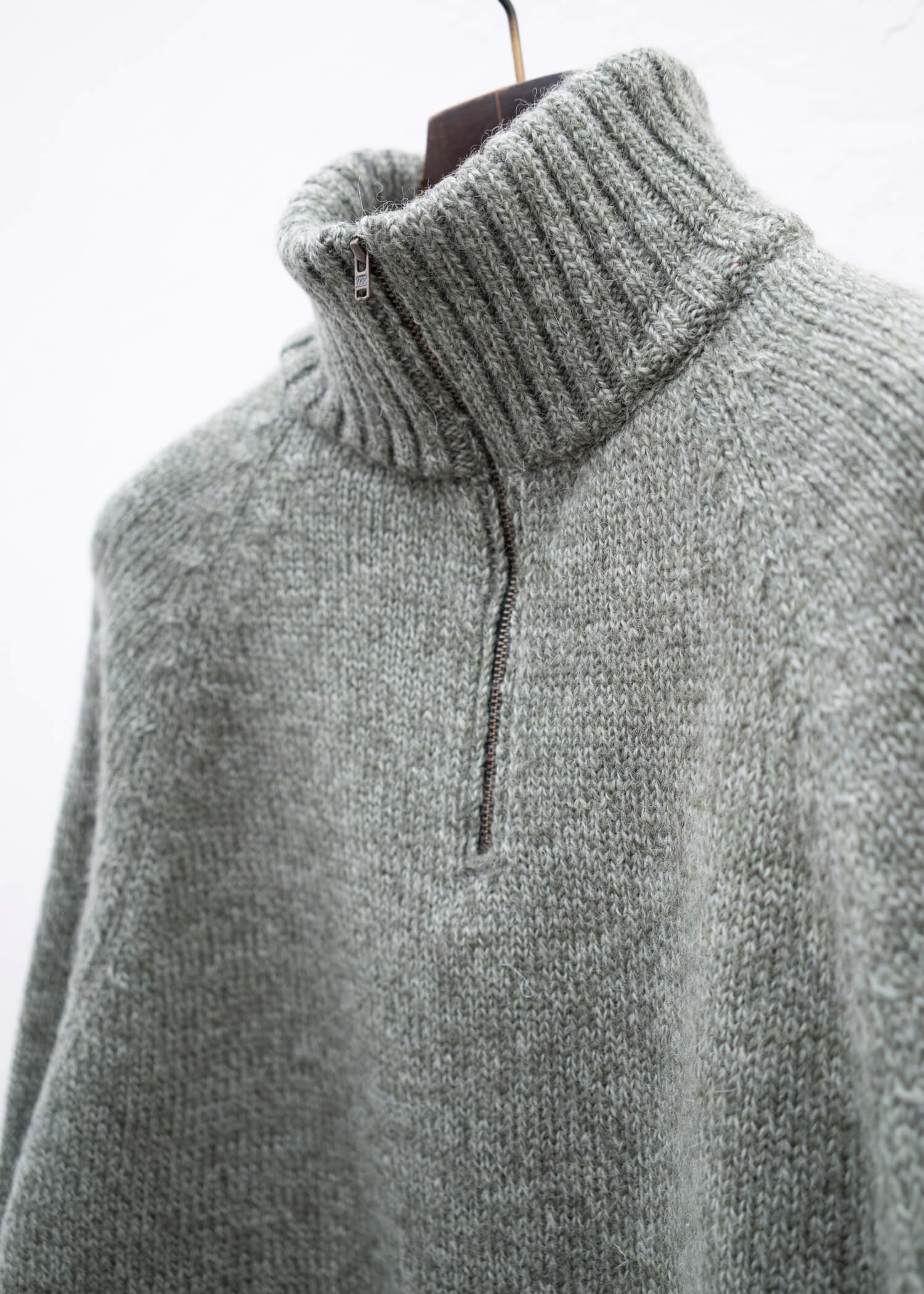 XENIA TELUNTS QUARTER ZIP COSY"""""""" SAGE