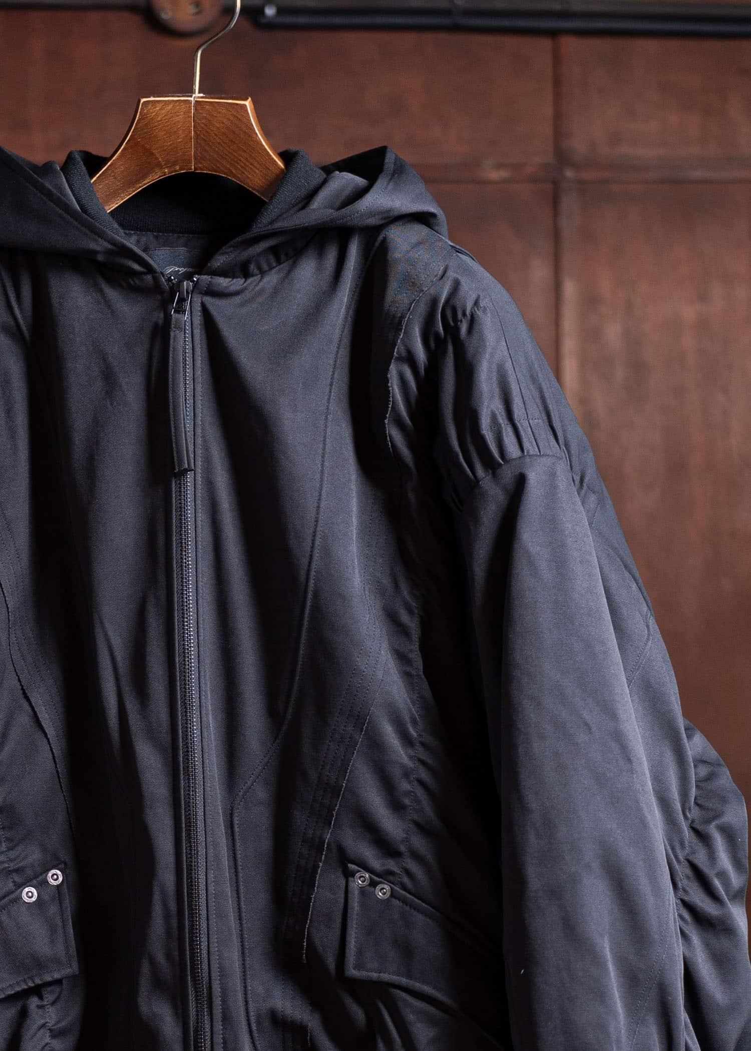 Professor.E Hooded Mega Bomber Black 24FW-PE-JKT-08