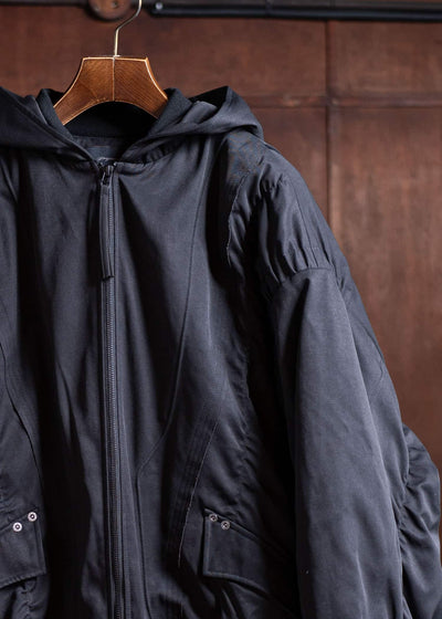 Professor.E Hooded Mega Bomber Black 24FW-PE-JKT-08