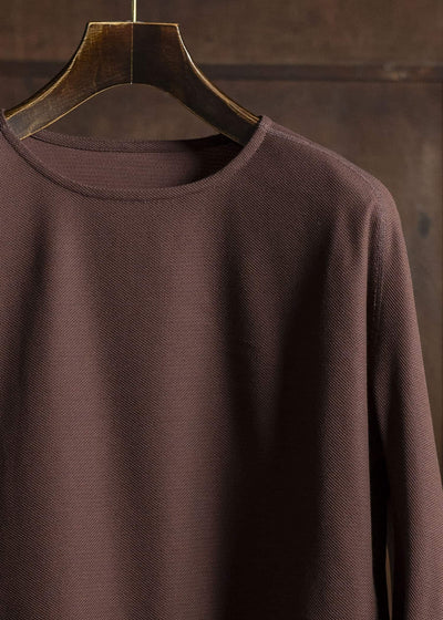 OPPOSE DUALITY Long Sleeve T-Shirts Cotton x Poly OD4002CAS Burgundy