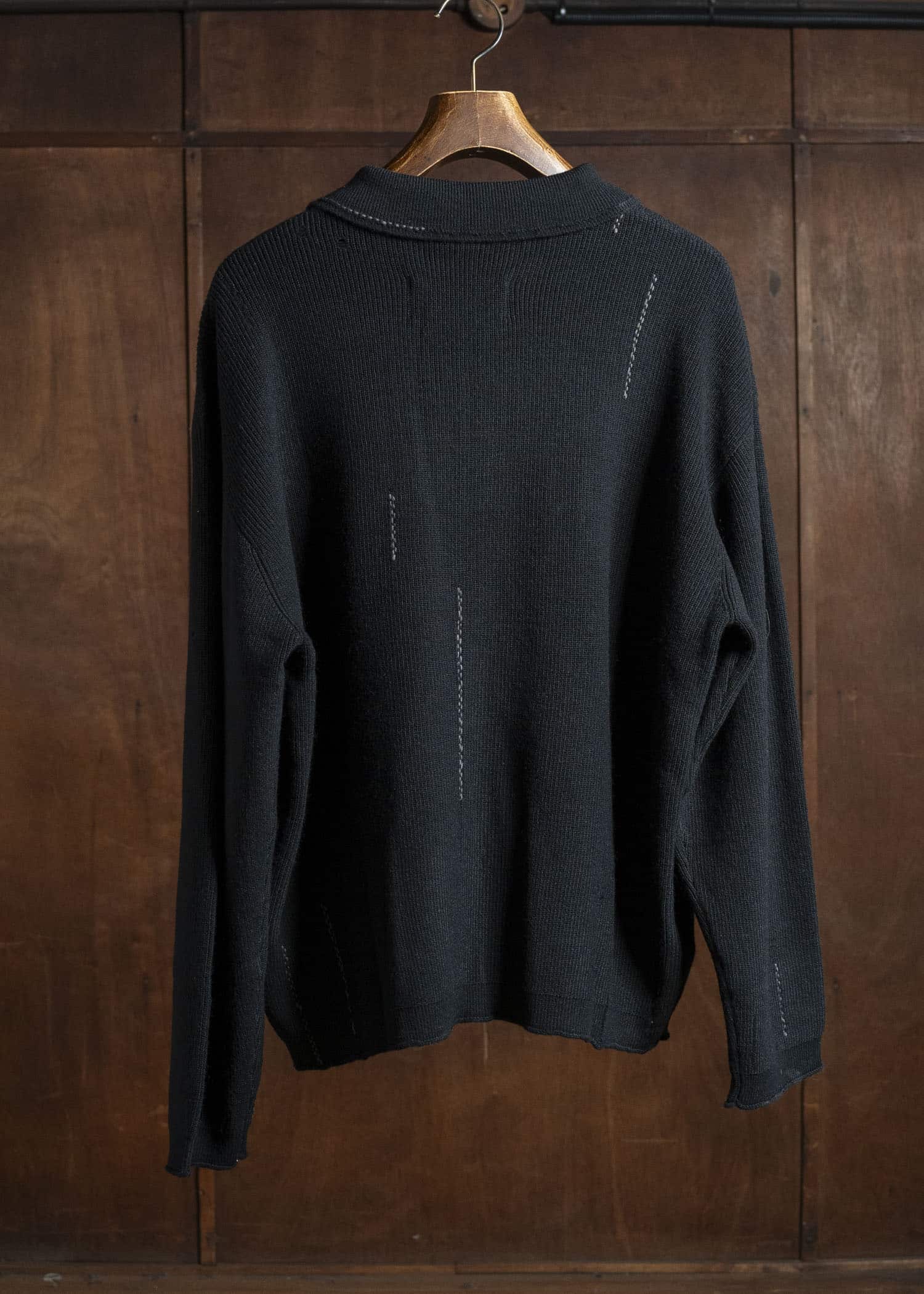 Professor.E AGED POLO BLACK 25FW-PE-KT-03