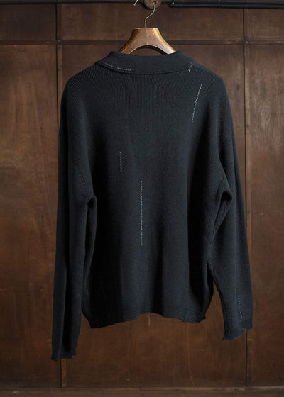 Professor.E AGED POLO BLACK 25FW-PE-KT-03